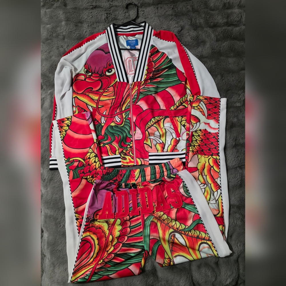 Adidas Originals Rita Ora Dragon Print 3 Piece Set Size Small - Picture 10 of 16